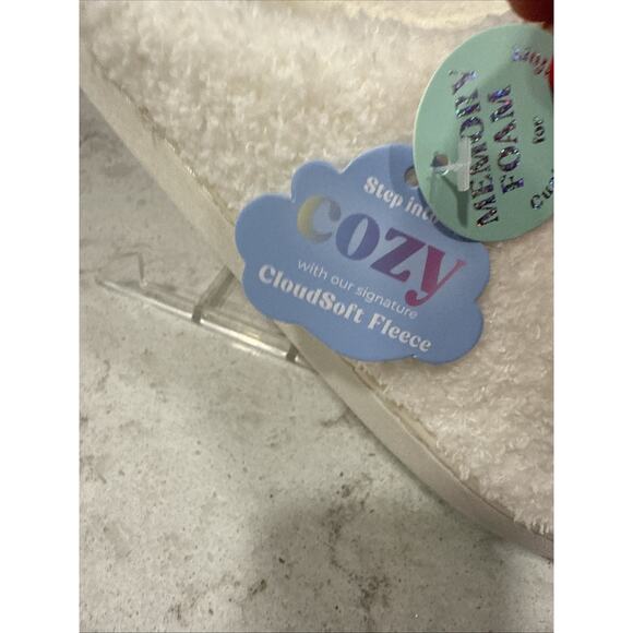 PUG Ladies Med 7/8 Memory Foam Hood Back Slippers House Shoes Faux Fur Lining - Picture 2 of 8